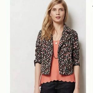 HEI HEI Anthro 4 Crop Tinsley Bomber Moto Jacket